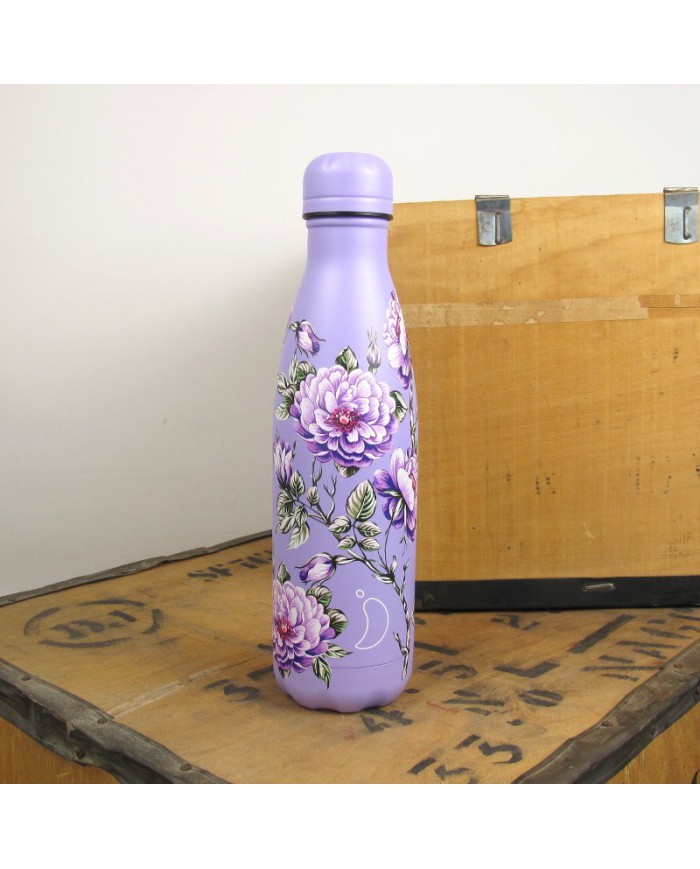 Botella Rosas Violetas