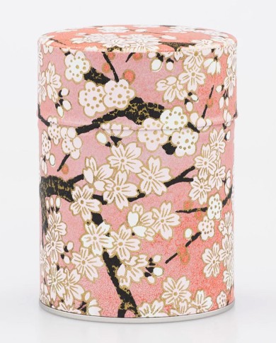 Lata Washi Nobari. Lata decorada para guardar té
